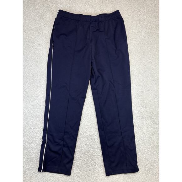 VTG Polo Ralph Lauren Track Pants Mens L Sweatpants Knit Baggy Ankle Zip Y2K - Picture 1 of 6